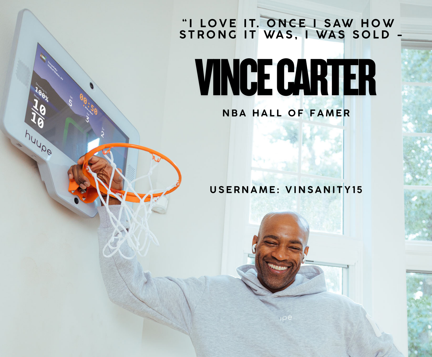 Vince Carter with the huupe mini